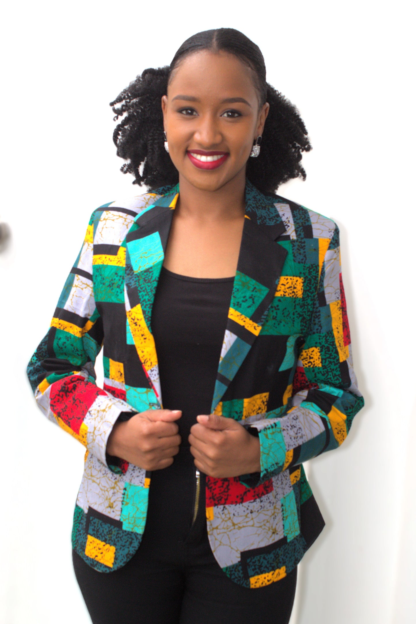 Mosaic Modernist Ankara Blazer