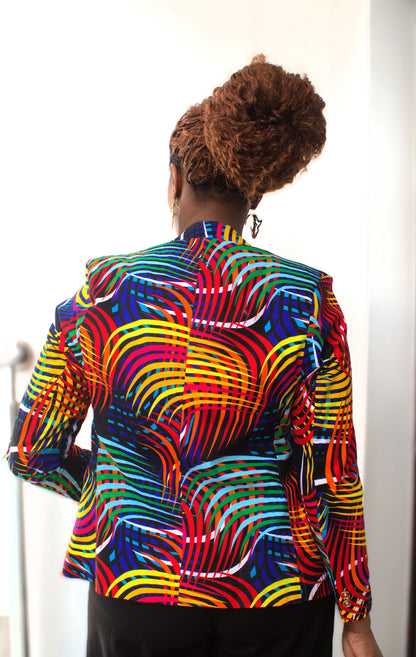 Radiance Swirl Ankara Blazer