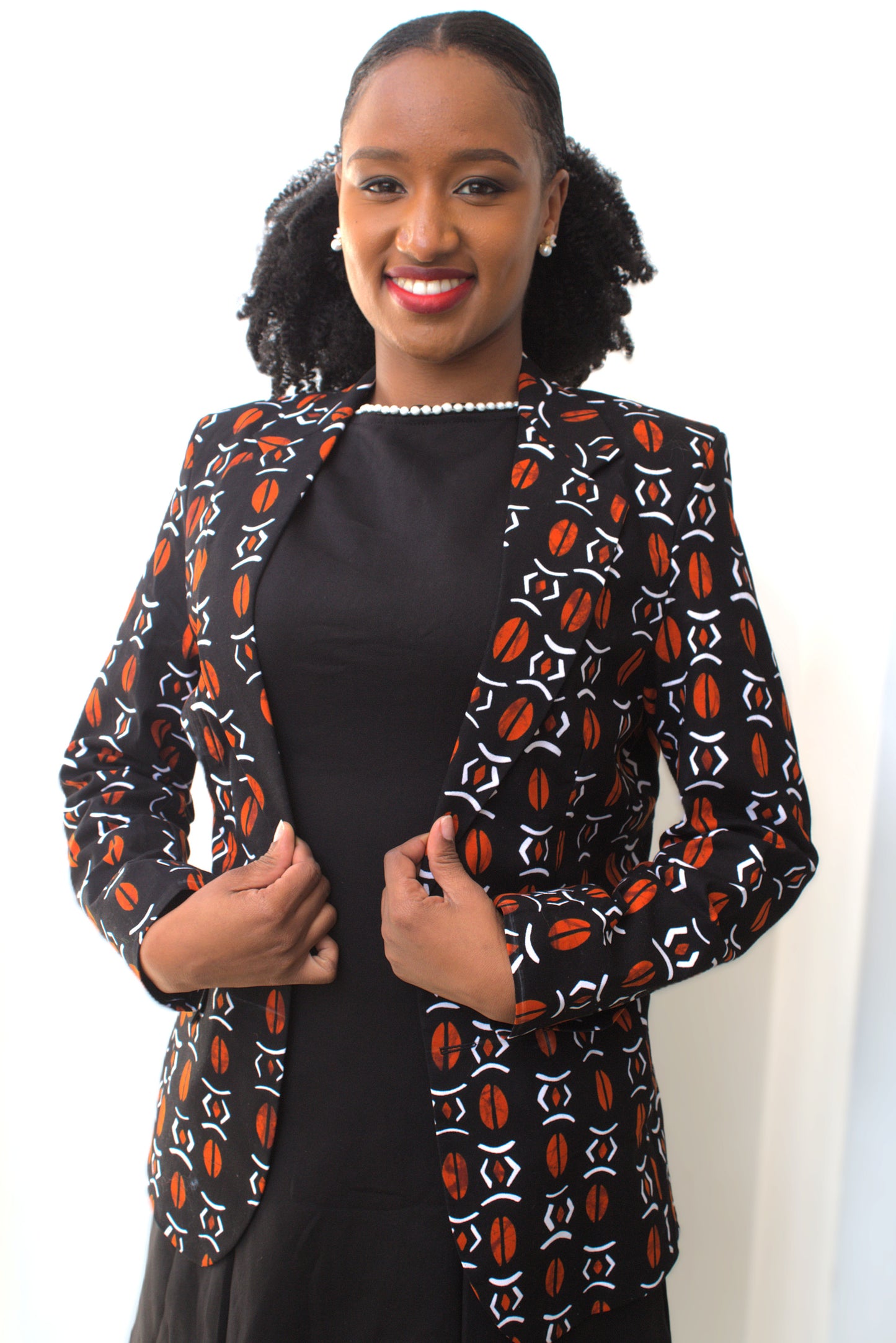 Zola Monochrome & Ochre Blazer