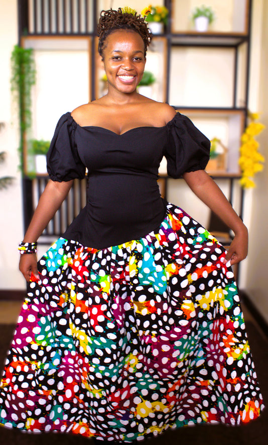 Polka-Dot Prism Savannah Dress