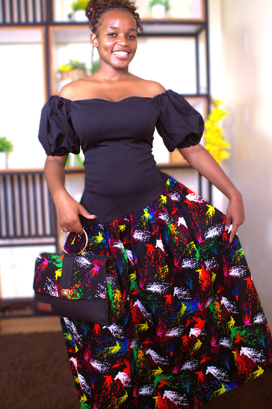 Neon Kaleidoscope Savannah Dress