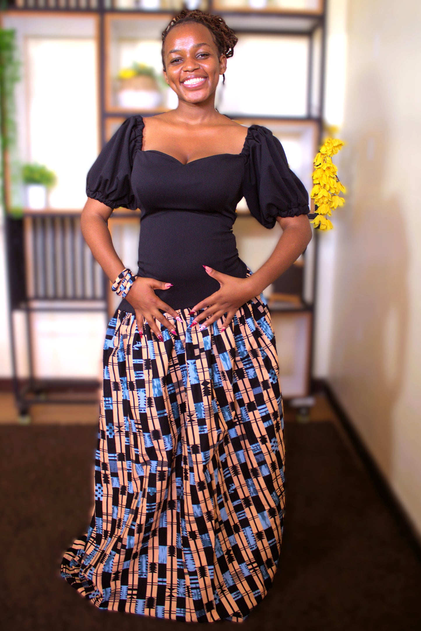 Azure Kente Savannah Dress