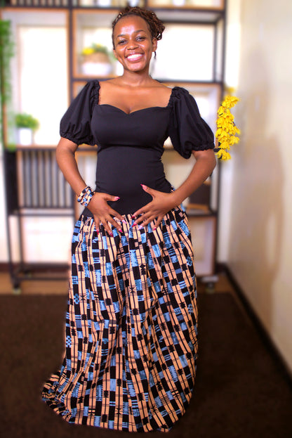 Azure Kente Savannah Dress