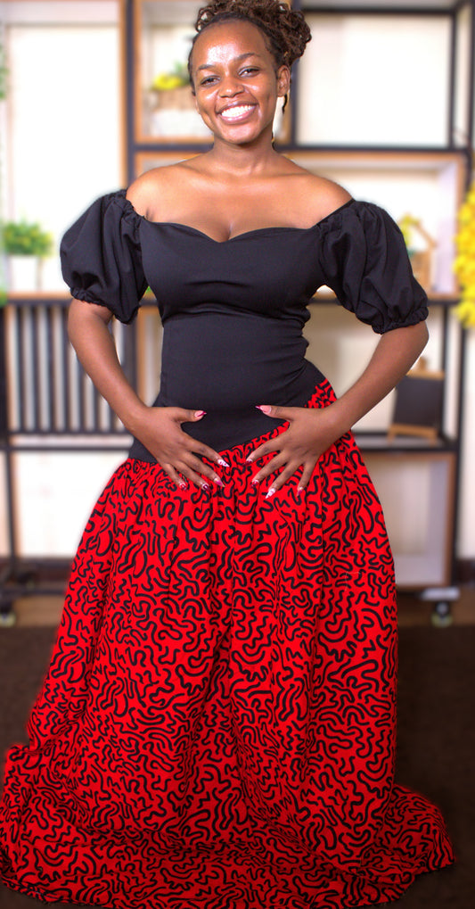 Crimson Labyrinth Savannah Dress