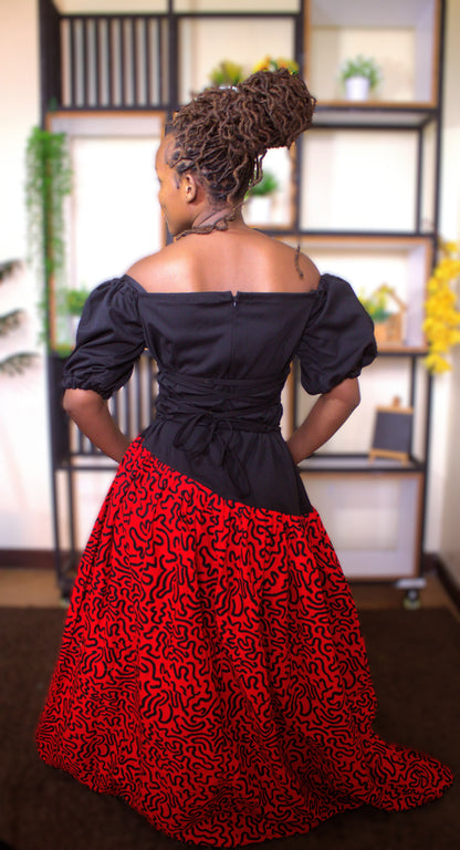 Crimson Labyrinth Savannah Dress