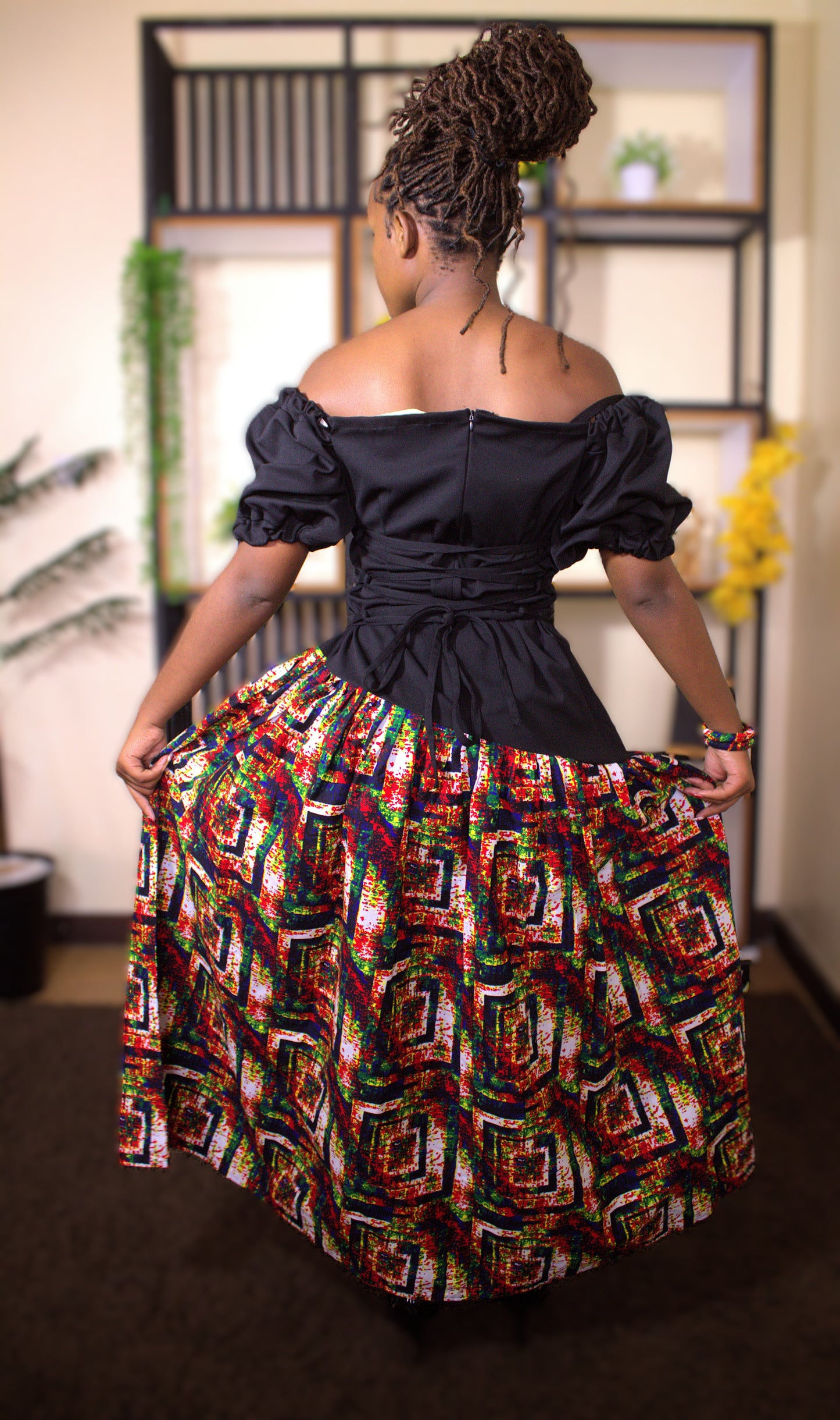 Geometric Pulse Savannah Dress