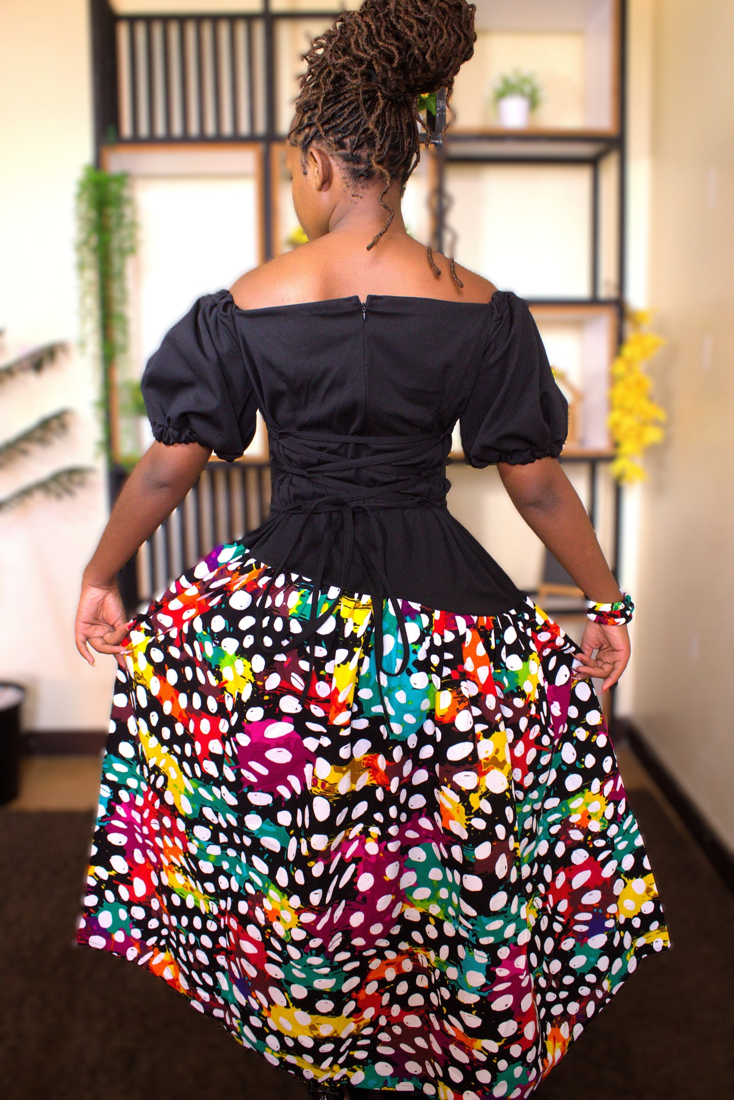 Polka-Dot Prism Savannah Dress