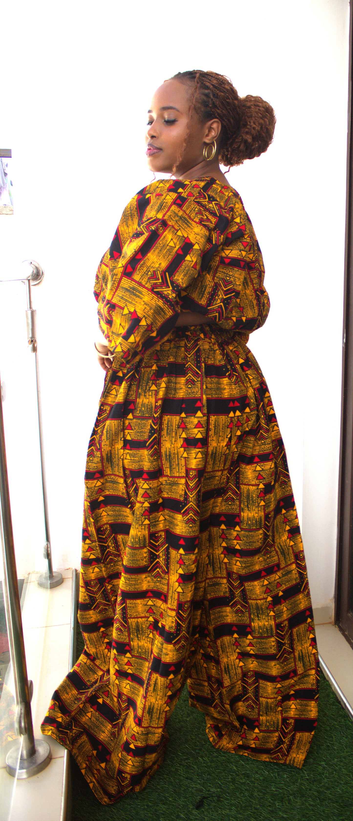 Ochre Lattice Two-Piece Set
