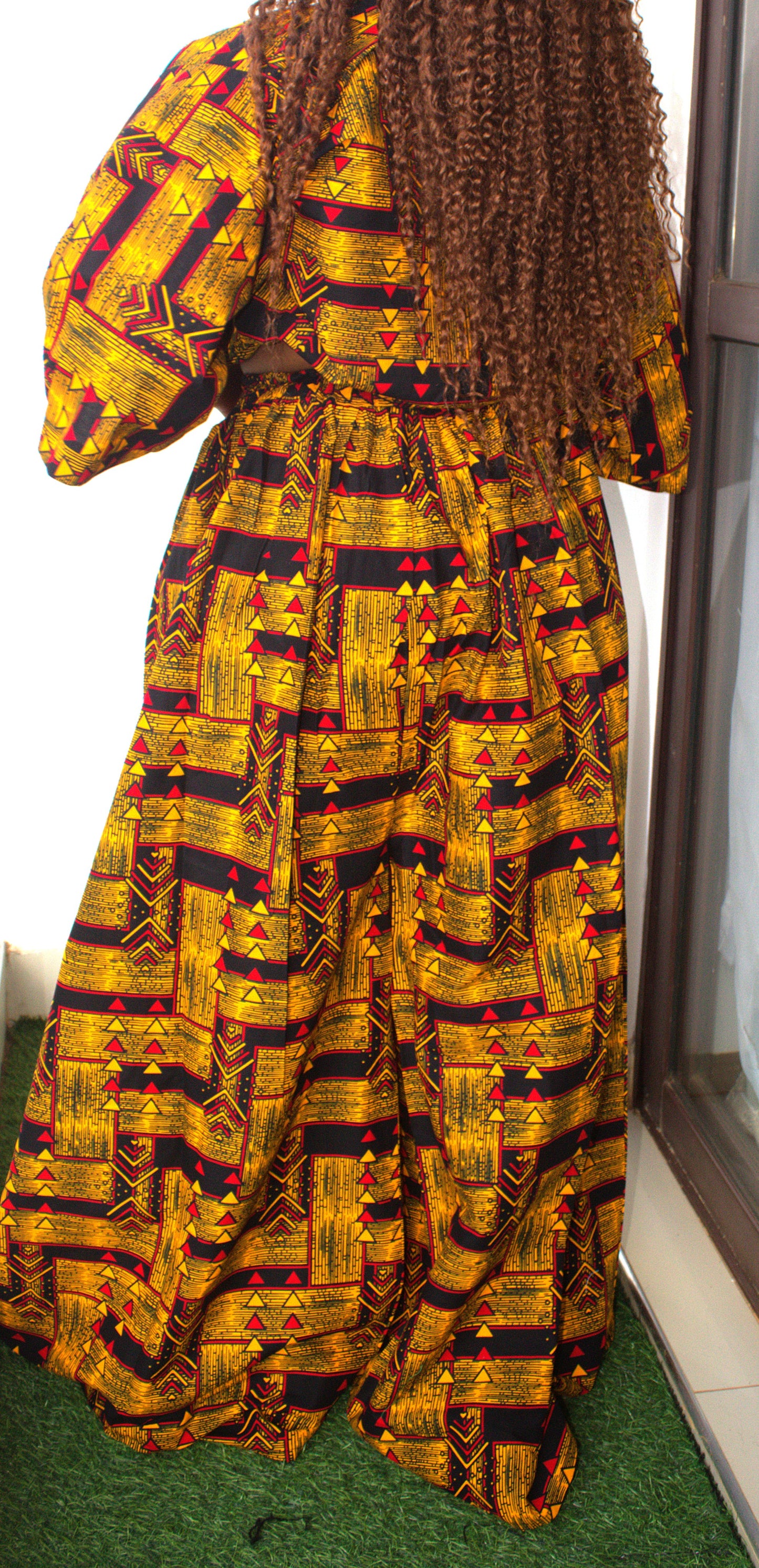 Ochre Lattice Two-Piece Set