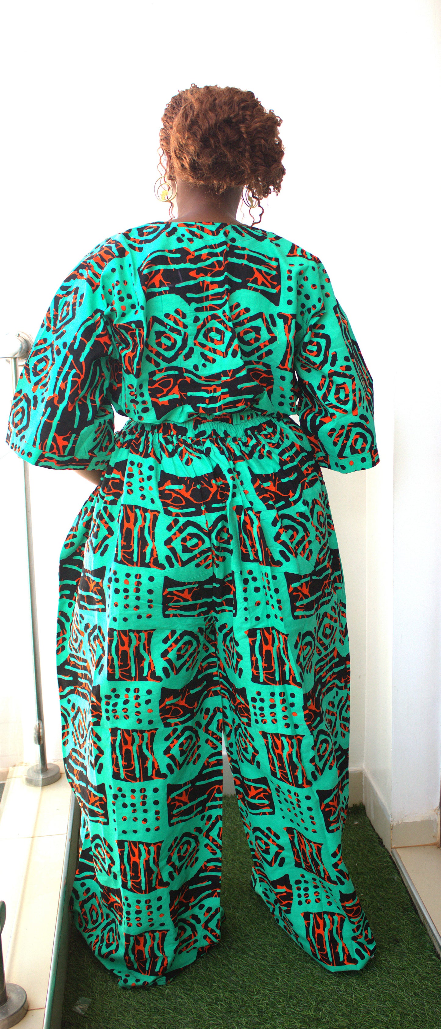 Emerald Kente Two-Piece Set