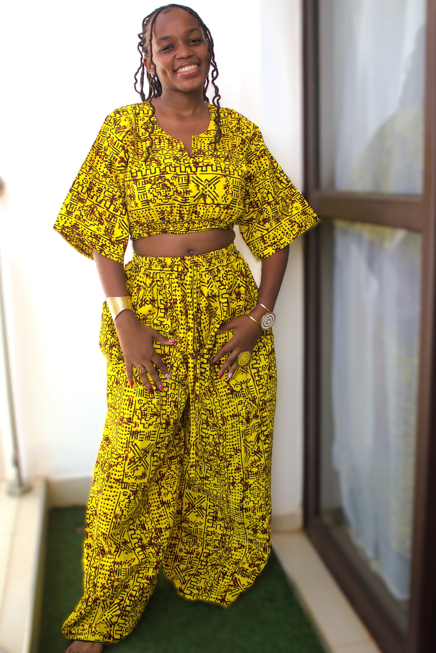 Sun-Drenched Script Two-Piece Set