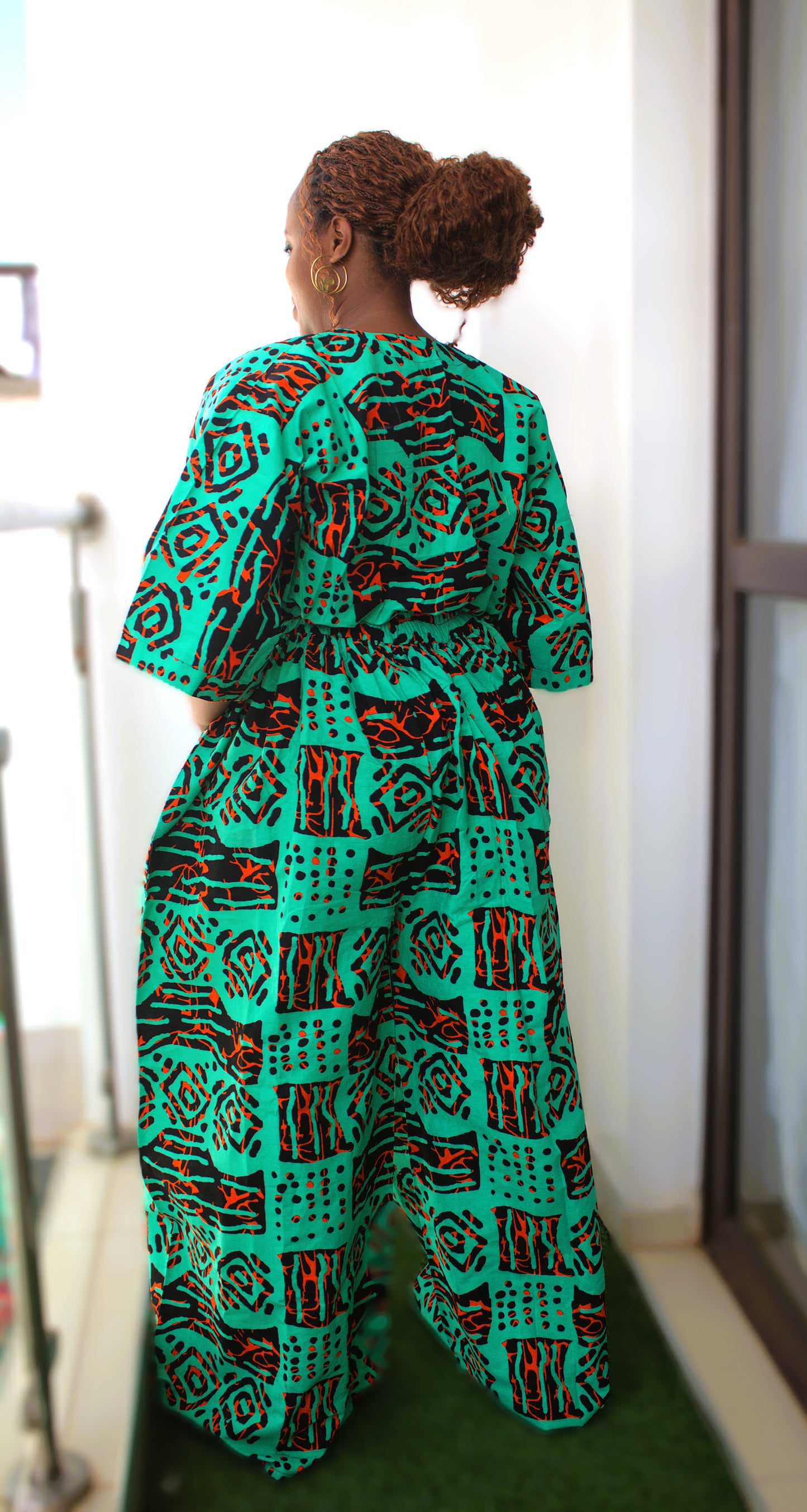 Emerald Kente Two-Piece Set