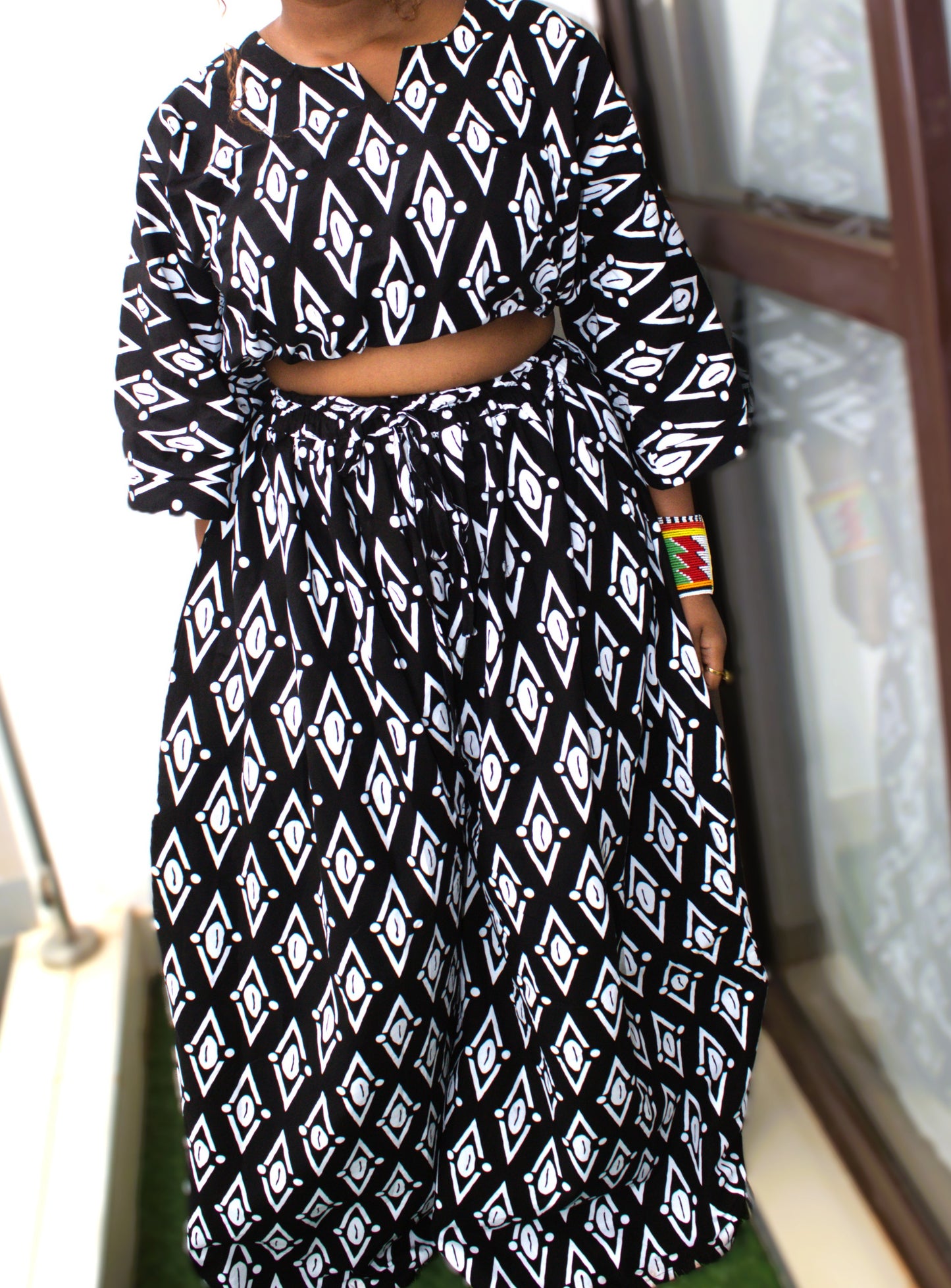 Royal Amethyst Adinkra Two-Piece Set