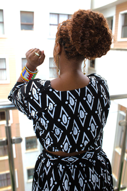 Royal Amethyst Adinkra Two-Piece Set
