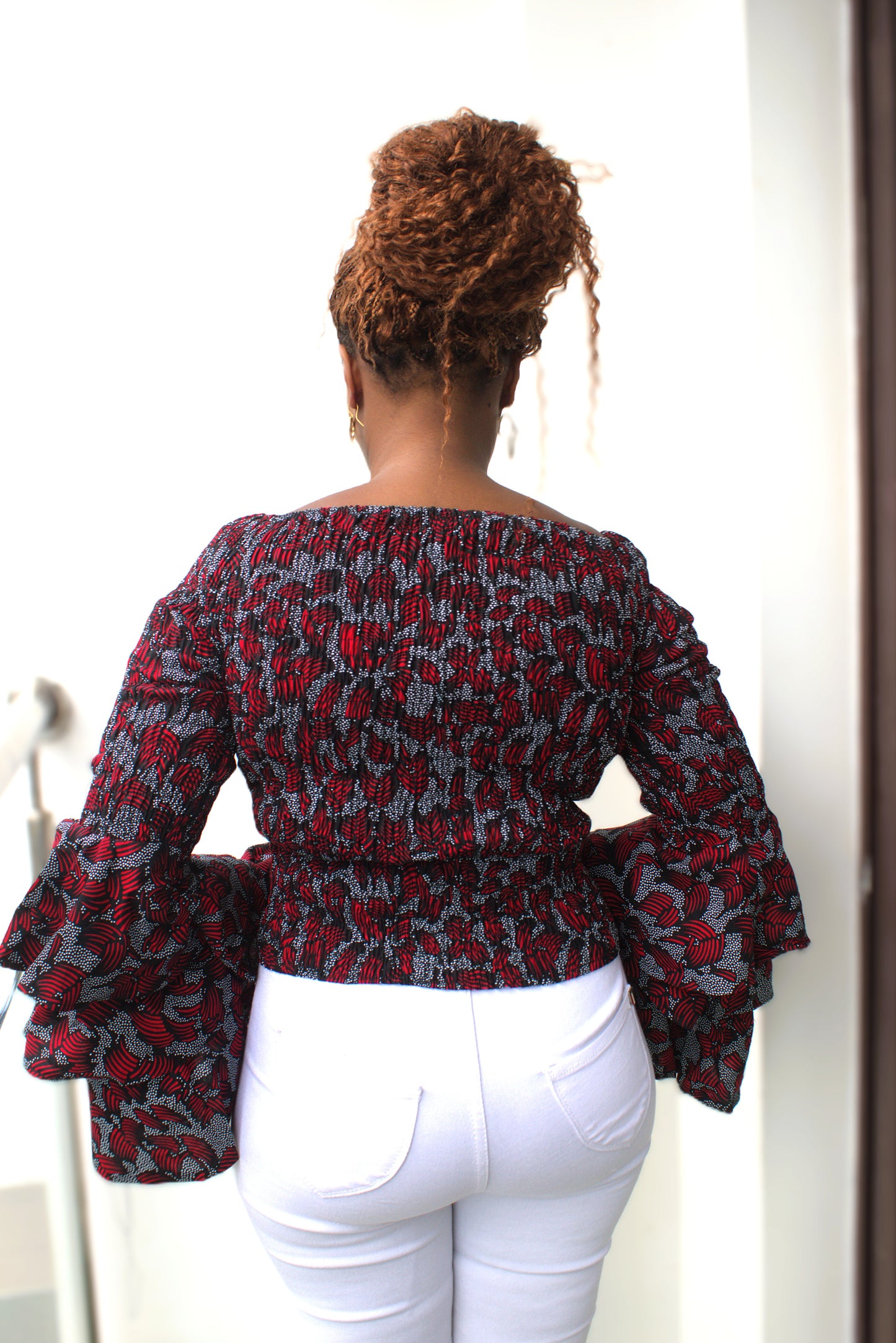 Amara Tiered Bell-Sleeve Top