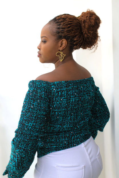 Celeste Smocked Tiered-Sleeve Top