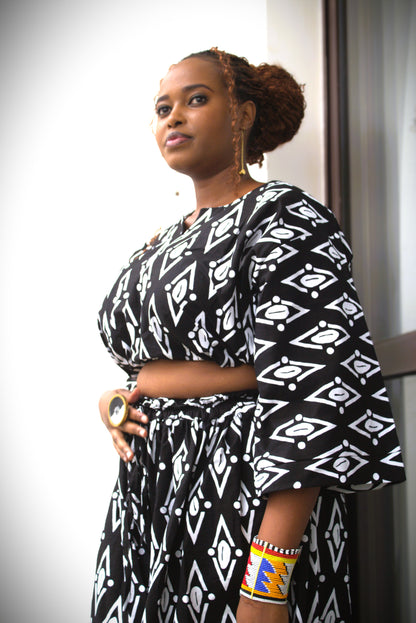 Royal Amethyst Adinkra Two-Piece Set