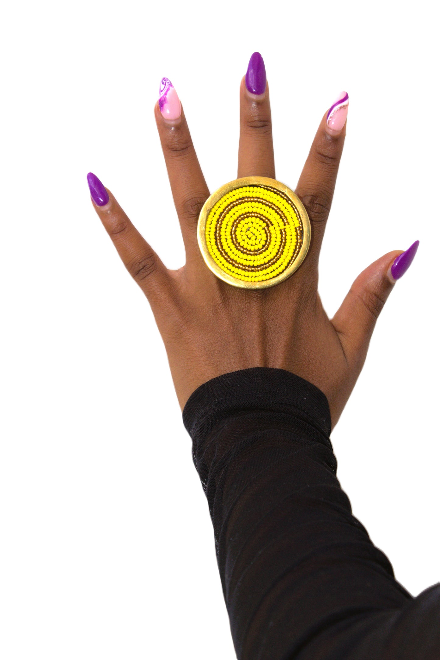 Maasai Beaded Spiral Ring