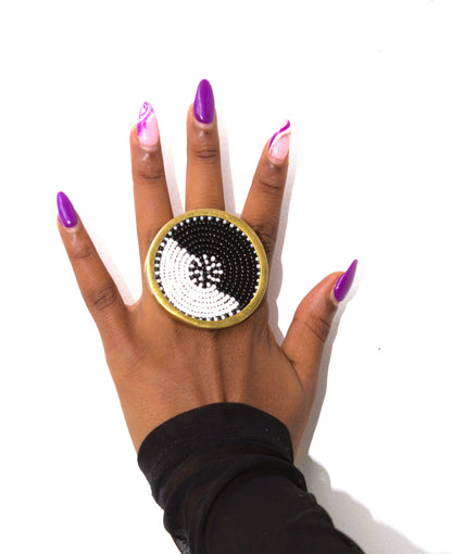 Maasai Beaded Spiral Ring