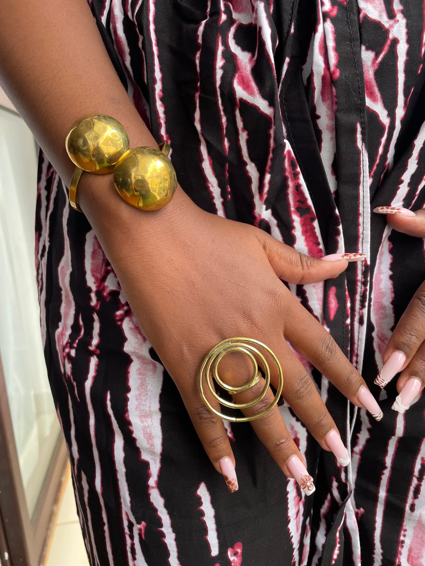 Triple Concentric Circle Statement Ring