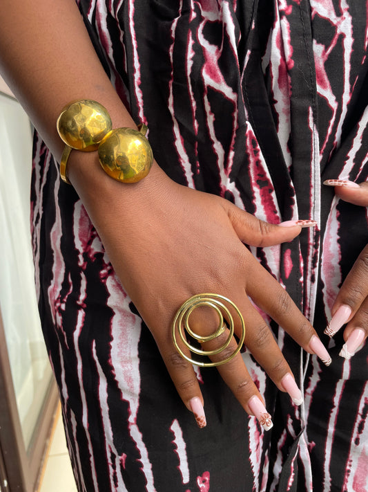 Triple Concentric Circle Statement Ring