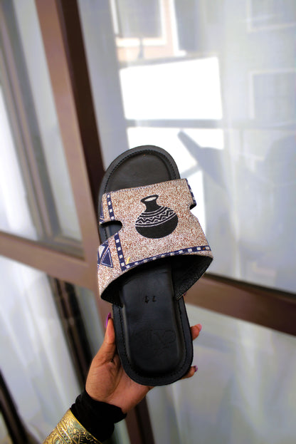 Men's "H" Strap Slide Sandals