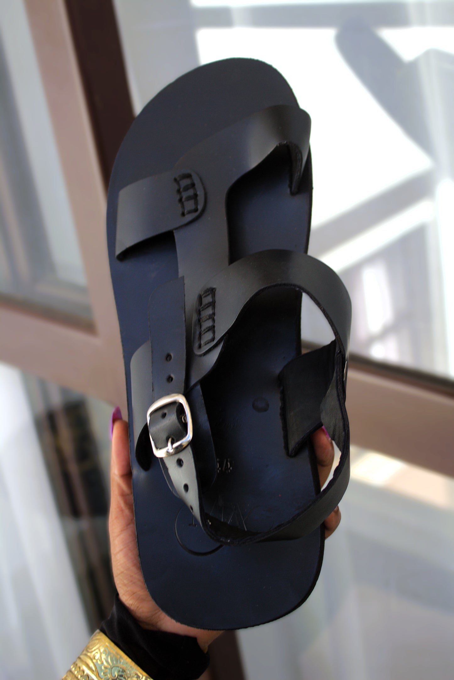 Men's Double Strap Leather Sandals