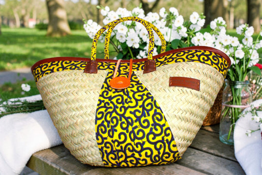 Citron Swirl Beaded Bag