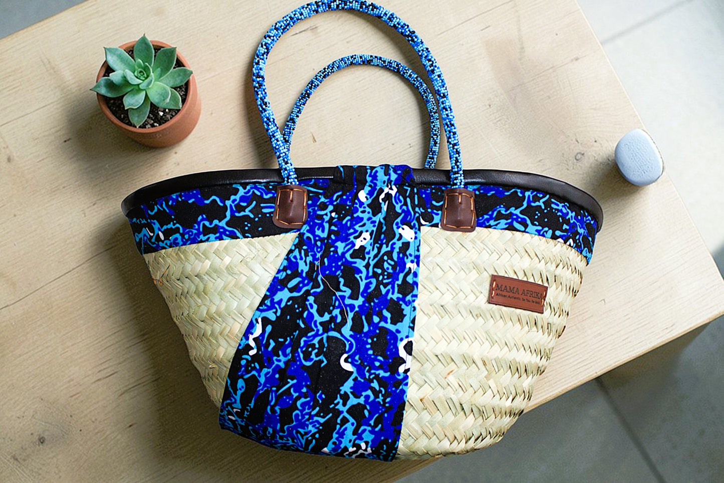 Azure Beaded Bag