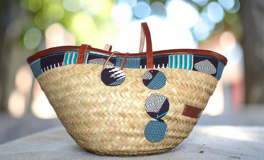 Teal Kente Mosaic Bag