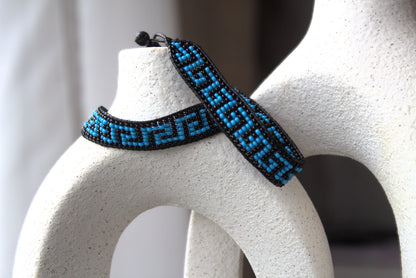 Loom-beaded bracelet