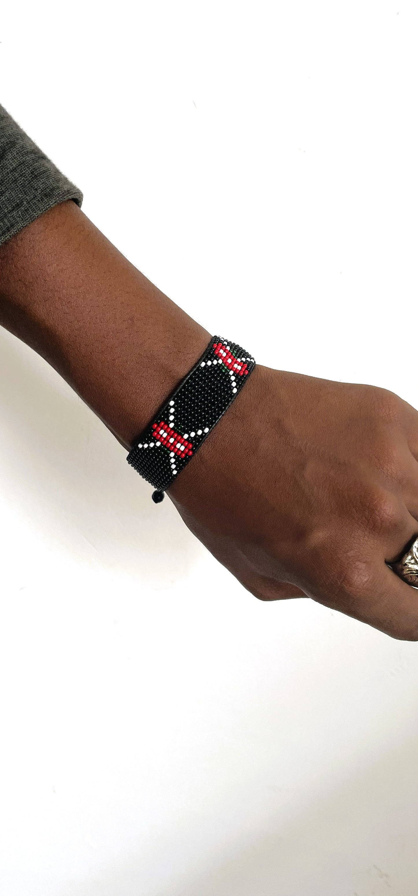 Kenyan Flag Beaded Bracelet