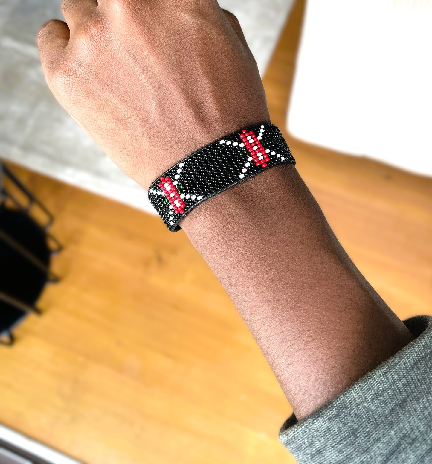 Kenyan Flag Beaded Bracelet