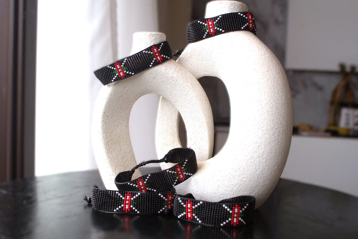 Kenyan Flag Beaded Bracelet